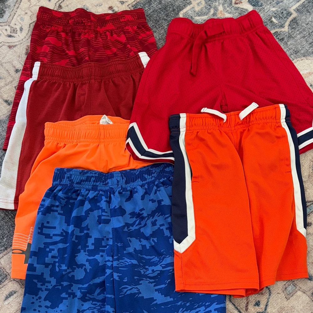Under armor and carters athletic shorts bundle, size 6/7